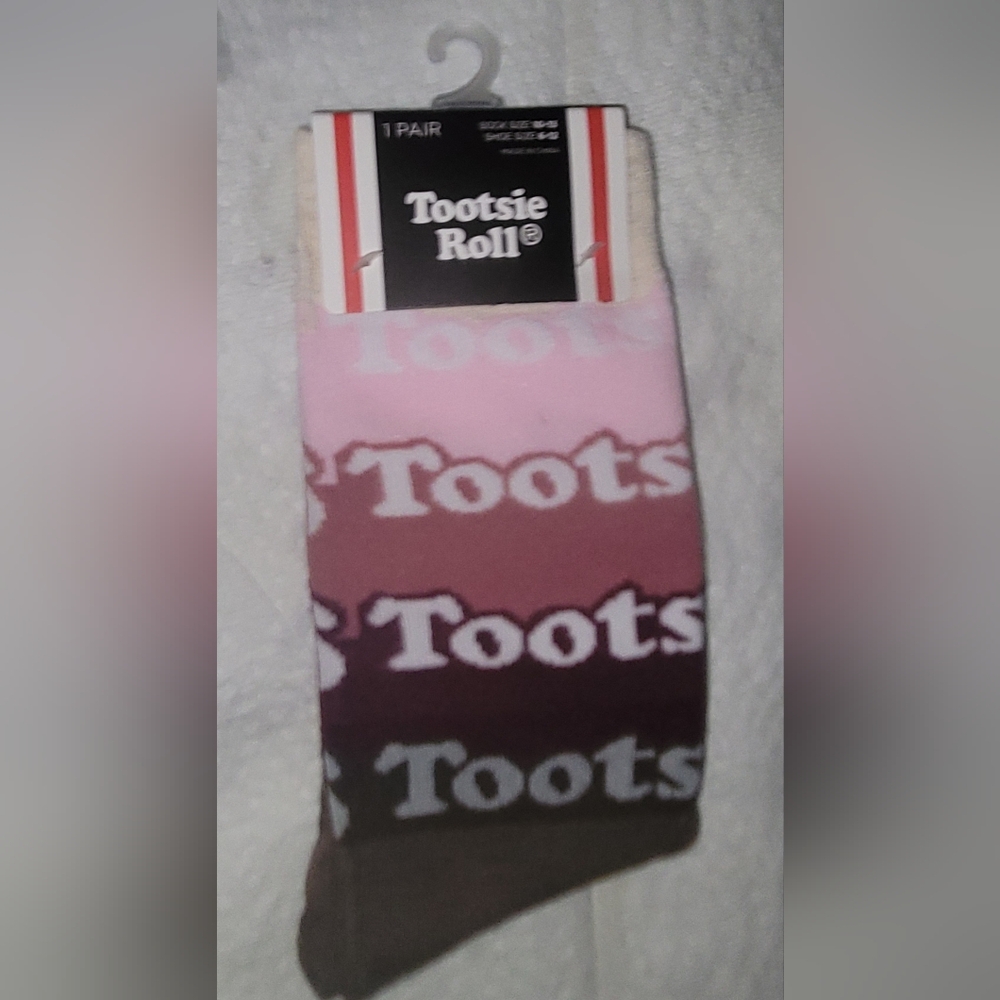 Tootsie Roll Men's Casual Socks - Pink and Brown